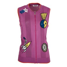 LEE&B 女款拉鍊網狀印花背心 AVLN6017