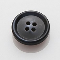 Boss粗框鈕扣 21mm, 黑色, 12入