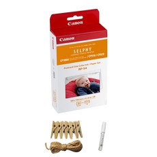 Canon 佳能 SELPHY 相紙 一般用紙 54張 RP-54 + 相片線 + Miffy兔筆 隨機出貨, 4X6, 1套