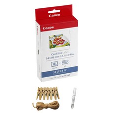 Canon 佳能 SELPHY 相紙 貼紙 18張 KC-18IF + 相片繩 + Miffy筆 隨機出貨, 2X3, 1套