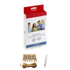 Canon 佳能 SELPHY 相紙 明信片紙 36張 KP-36IP + 照片掛繩 + Miffy筆 隨機出貨, 4X6, 1套