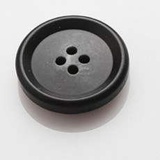 HR大鈕扣 賈伯斯霧面鈕扣 30mm, 黑色, 12個