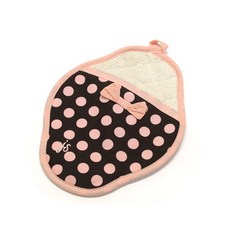 jessie steele 手套, 棕色粉紅色圓點, 1個