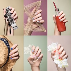 Lady Done UV凝膠美甲貼 6入 + 迷你磨甲棒 6入, NO 001, NO 002, NO 003, NO 004, NO 005, NO 006, 1個