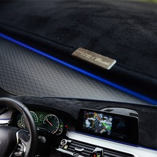 Irvine 旗艦麂皮儀表板避光墊 黑色 + 天空藍, 現代, Avante XD