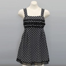 정스토어 임산부용 블랙도트 프릴 비키니 원피스
