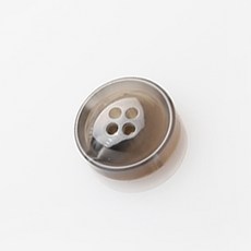 厚實鈕扣 15mm, 灰色, 12入