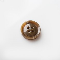 HR大鈕扣 Reno 亮面鈕扣 18mm, 深米色, 12個