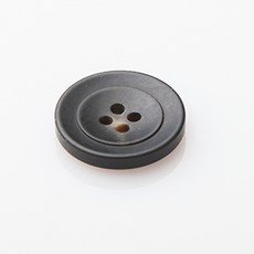 HR大號聚酯鈕扣 23mm, 黑色, 12個