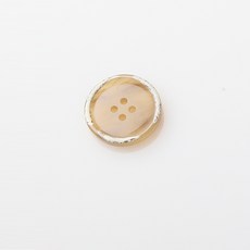 Eureka 亮面鈕扣 25mm, 米色, 12入