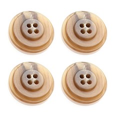 HR泰迪大鈕扣 23mm, 米色, 12個