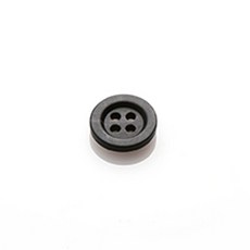The Sharp 霧面鈕扣 18mm, 黑色, 12入