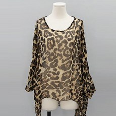 정스토어 임산부용 레오파드 루즈핏 커버업