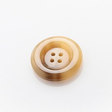 HR Big Button Again 亮面鈕扣 23mm, 深米色, 12個