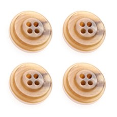 HR大號泰迪熊鈕扣 15mm, 米色, 12入