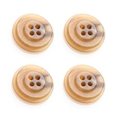 HR大泰迪熊鈕扣 18mm, 米色, 12入