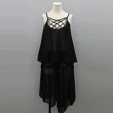 정스토어 임산부용 스파이더 비즈 커버업 쉬폰 스커트 세트