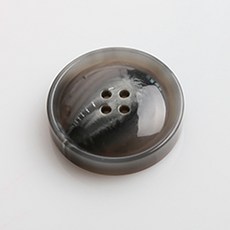 HR大顆粗體鈕扣 35mm, 灰色, 8個