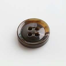 雷諾亮面鈕扣 23mm, 棕色, 12入