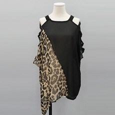 정스토어 임산부용 블랙사선 호피 커버업