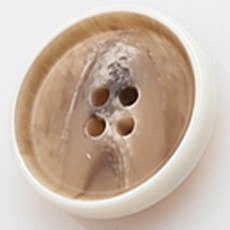 HR大鈕扣 柔和鈕扣 直徑 18mm, 米色, 12個