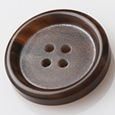 HR大鈕扣 孟買鈕扣 直徑23mm, 深棕色, 12入