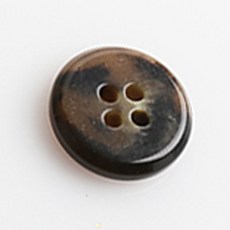 HR大鈕扣 Andante 鈕扣 18mm, 深棕色, 12入
