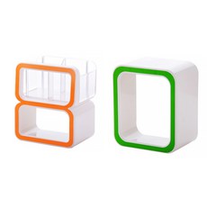 DM 숫자 욕실 수납 거치대 80, 오렌지, 그린, 1세트