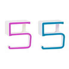 DM 數字浴室收納架 55, 粉紅色, 藍色, 1套