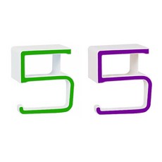 DM 숫자 욕실 수납 거치대 55, 그린, 보라, 1세트