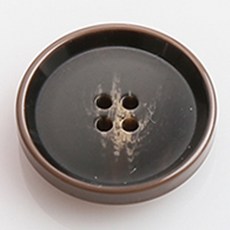 HR大鈕扣 柔和鈕扣 直徑 23mm, 棕色, 12個