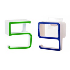 DM 숫자 욕실 수납 거치대 59, 그린, 블루, 1세트