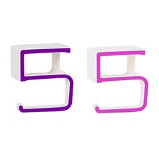 DM 숫자 욕실 수납 거치대 58, 보라, 핑크, 1세트