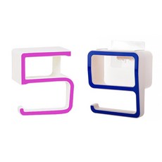 DM數字浴室收納架 59, 粉紅色, 藍色, 1套