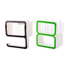 DM 數字浴室收納架 98, 黑色, 綠色, 1套