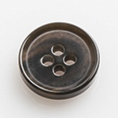 牛津亮面鈕扣 18mm, 深棕色, 12入