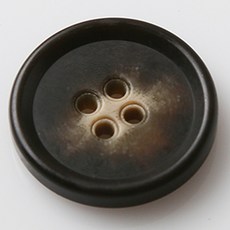 보이스 무광 단추 25mm, 브라운, 4개입