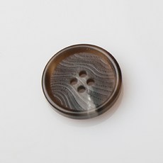 HR大鈕扣 Pleco 浮雕logo鈕扣 23mm, 棕色, 12個