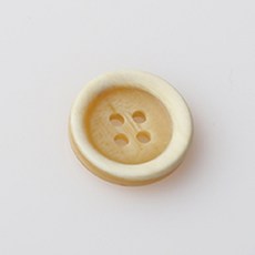 HR大鈕扣 Pound 霧面鈕扣 15mm, 米色, 12個