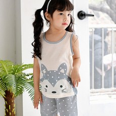 메이키즈 키즈용 땡구리 민소매 쟈가드 실내복