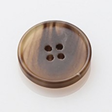 HR大鈕扣 階梯霧面鈕扣 15mm, 淺棕色, 12個