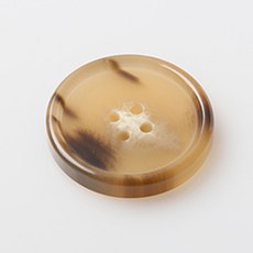 HR大鈕扣 Soria 亮面鈕扣 23mm, 深米色, 12個