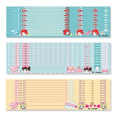 minidoll 女童防走失手環 07號 天使 10入+08號 貓咪 10入+09號 學生 10入, 混色