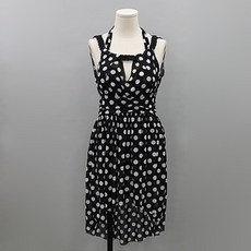 정스토어 임산부용 블랙도트 유니크 네크라인 원피스커버업 비키니 세트