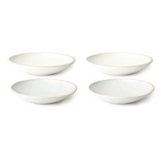 陶瓷義大利麵盤 白色 2入+燕麥色 2入, 混色, 1套
