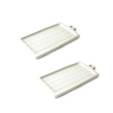 無筋陶瓷雙面砧板盤 大, 麥片, 2件