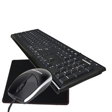 삼성전자 키보드 + 게이밍마우스 + GTRACTER 게이밍 마우스패드, SPA-JKA1BUB(키보드), SMH-210UB(마우스), SSG-5BK(패드), 블랙(패드)