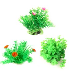 오션 그린10 종합 수초 조화 3p, 혼합 색상, 1세트