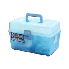 아이리스 마이키트 2단 트레이 분리 도구상자 블루 MK-320D, 1개