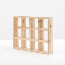 4MERIT 雪松分格裝飾置物架 12格, 實木